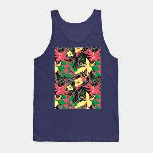 Colorful Flowers Print Tank Top